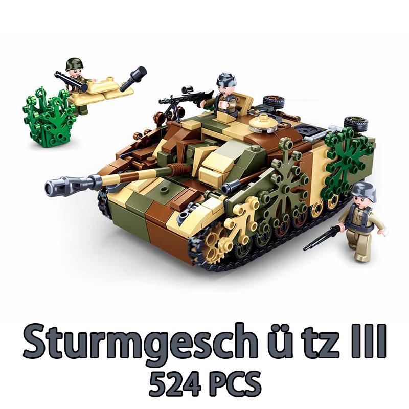 SLUBAN Militär 1939-1945 Landung in der Normandie Panzer Flugzeuge Jeep Boot Modellbausteine Soldaten-Sets Puppen Bausteine Kinderspielzeug Geschenk