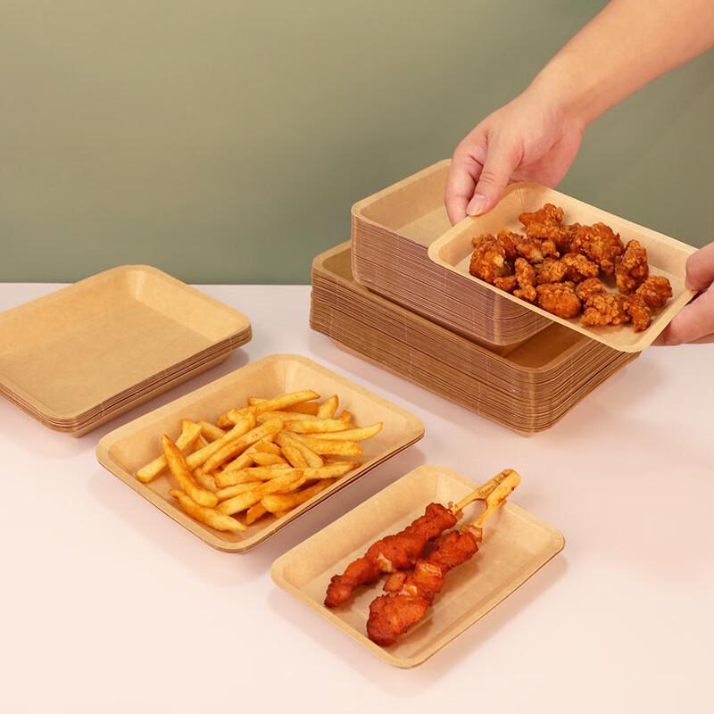 Disposable Kraft Paper Food Trays