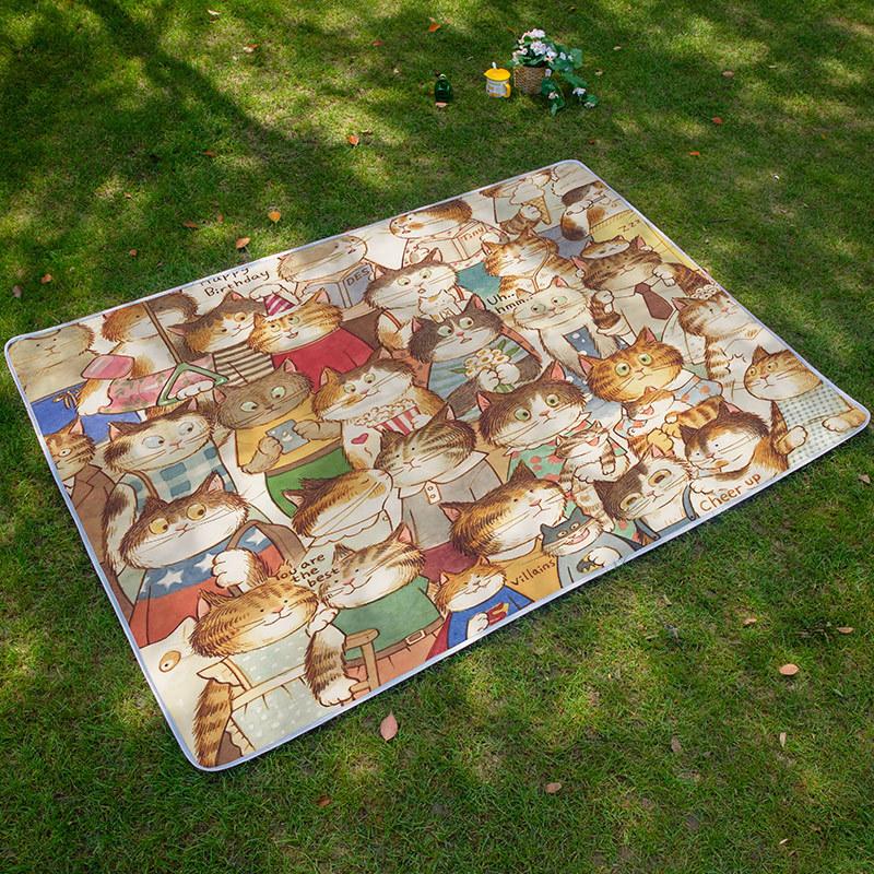 Little Adventurer Picnic Mat Moisture-proof Mat Picnic Cartoon Outing Puppy Spring Outing Portable Waterproof Insulated Lawn Mat