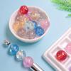 Acrylic 16mm Straight Hole Gradient Ball Colorful Beaded Pen Beads for DIY Mobile Phone Diy Pen Accessories