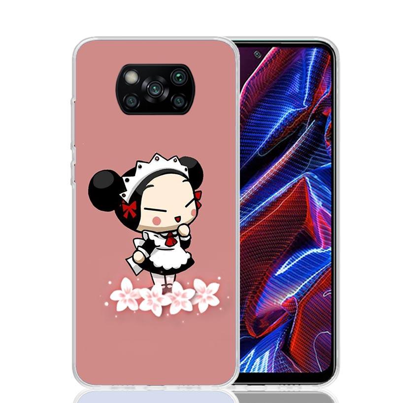 Cute Cartoon Pucca Garu Case Phone Cover for Xiaomi Poco X3 Nfc X5 X6 X7 X4 Gt F7 Ultra F6 F5 Pro F4 F3 M5S M5 M4 M3 5G Trend Fu