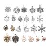 20 Stück Metall Zinklegierung Gemischte Größen Schneeflocken Anhänger Passend für Schmuck Weihnachtsanhänger Komponenten DIY Handgemachtes Basteln