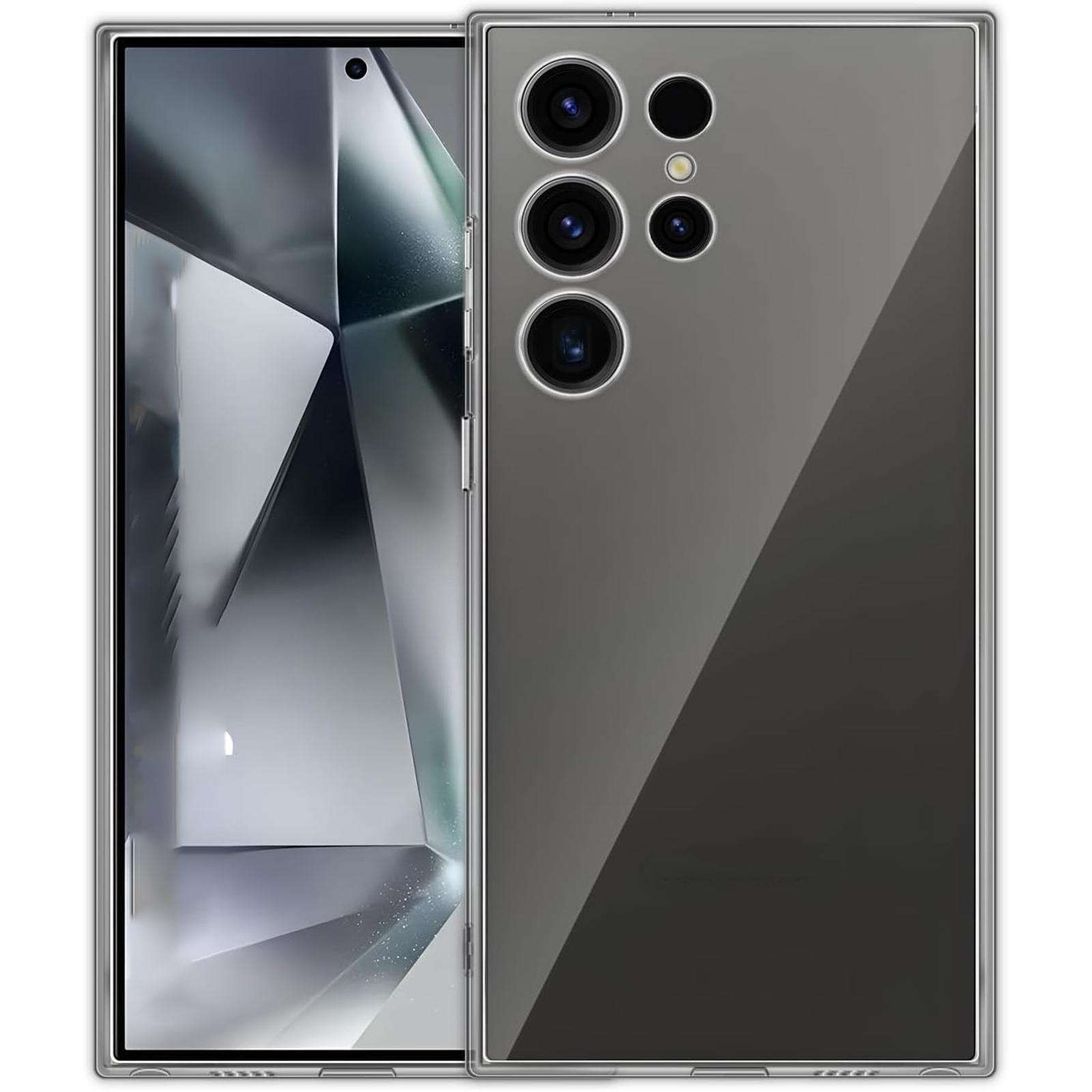 

For Samsung Galaxy S24 Ultra TPU Case Transparent Protective Back Cover Anti-fingerprint A