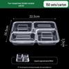 Disposable 4-Compartment Takeout Food Containers