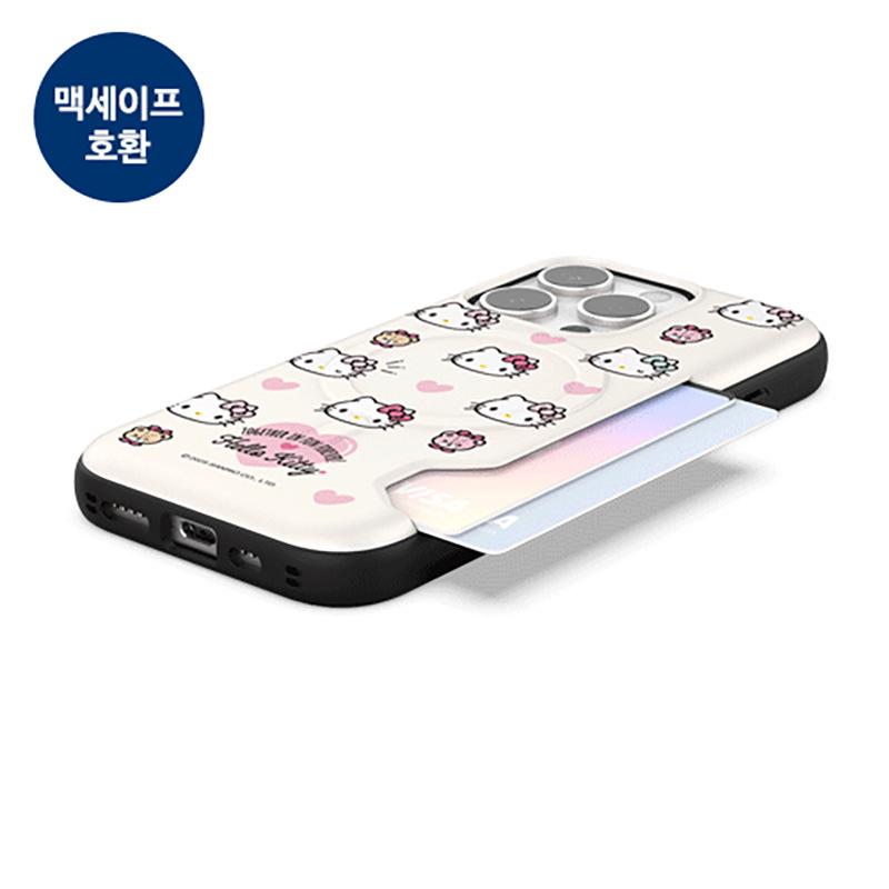 Korea Hello Kitty iPhone 17 Pro Max Magnetic Case with Small Icon and Card Slot