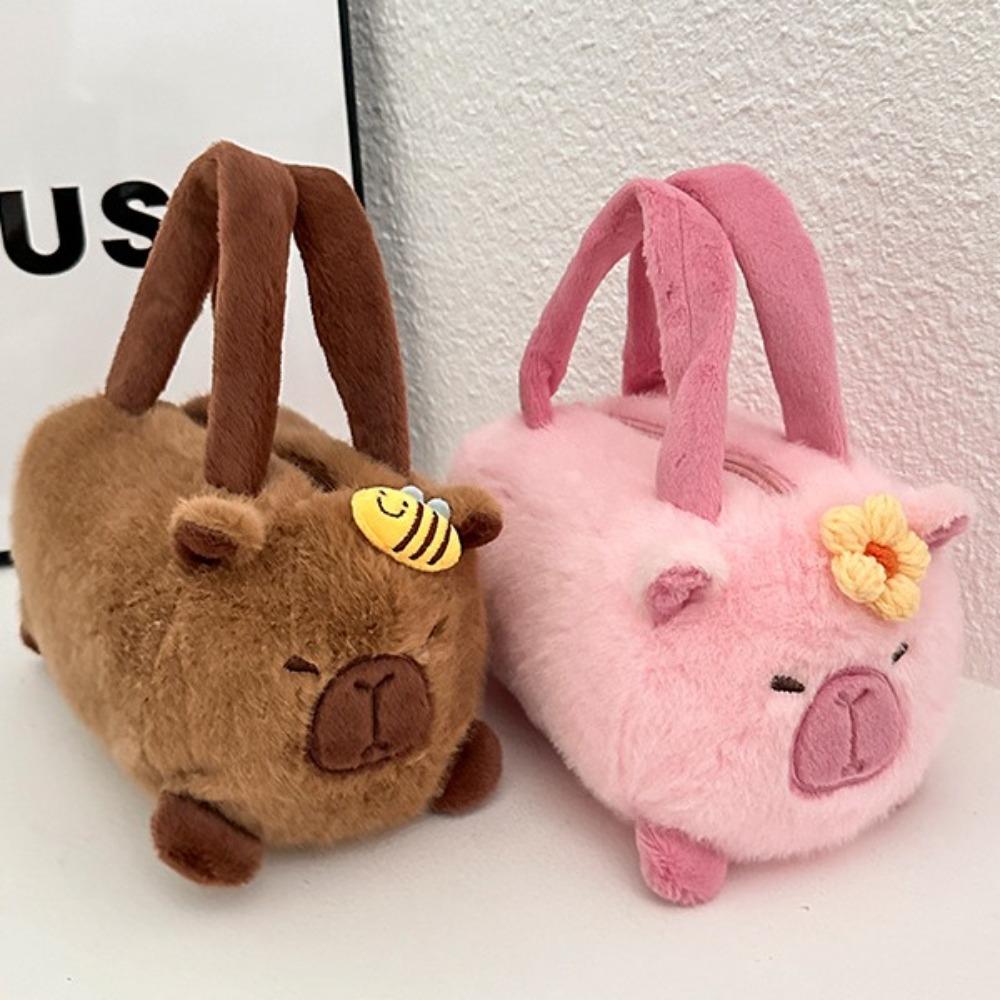 

Большая вместимость Capybara Crossbody Bag Honeybee Cartoon Capybara Handbag Outdoor