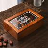4 or 6 Compartment Wood Tea Bag Storage Box Jewelry Display Case Vintage Decorative Cosmetic Trinket Chest Earrings Home Decor