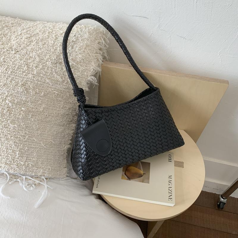 Large Capacity Bag Women's New Niche Design Woven Shoulder Underarm Mother Bag Commuter Tote Bag