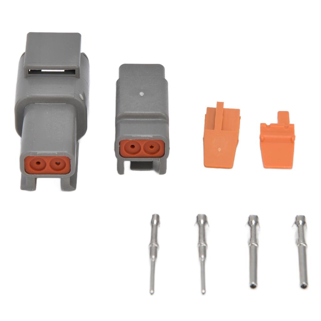 5 Sets Waterproof Connectors 2 Pin Electrical DTM Connector Kits with Terminals Connector Inserts Fo