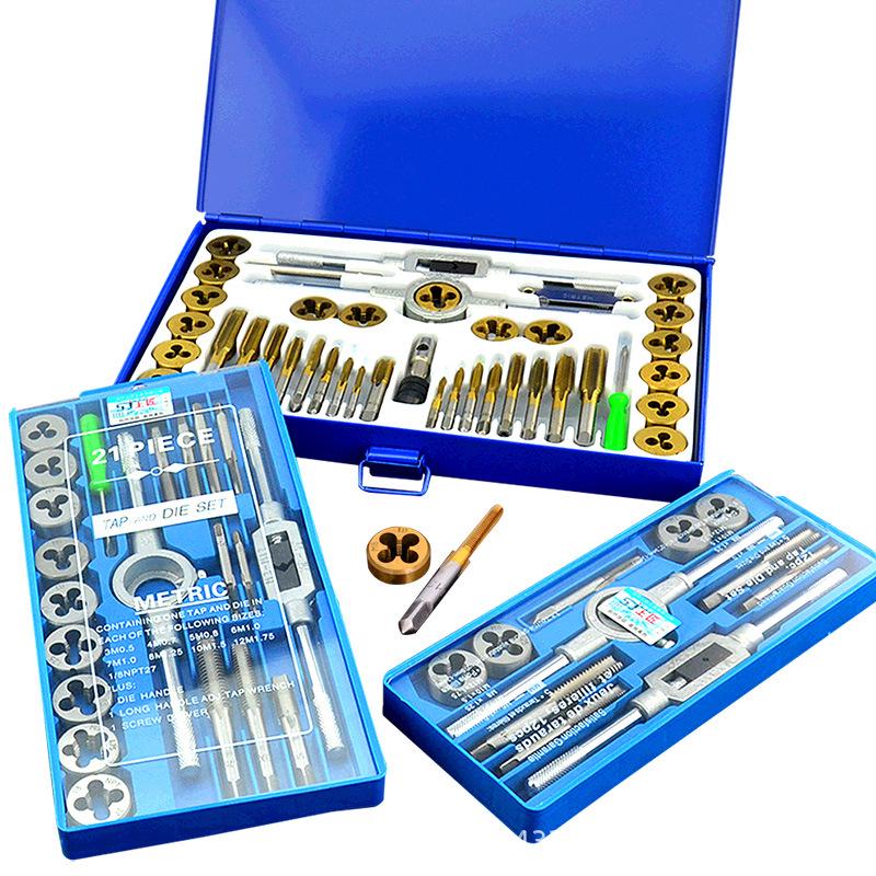 Shangjiang Metric & Imperial Taper Tap and Die Set with Wrench & Holder