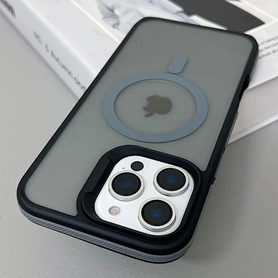 Luxury Magnetic Color Matte Translucent Armor Shockproof Case For iPhone 16 13 15 14 12 11 Pro Max Magsafe Wireless Charge Cover