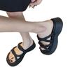 Leichte erhöhende Kreuzsandalen Damen Oberbekleidung 2025 Sommer neue kleine dicksohlige Slipper ausländischer Stil vielseitige Muffinschuhe