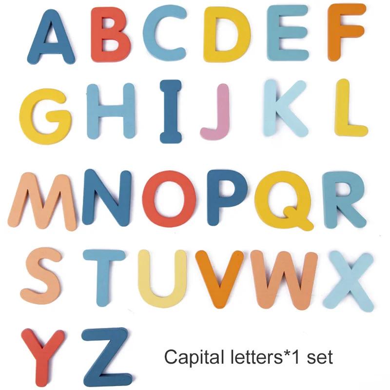 Wooden Spelling Game Montessori Children'S Early Education Learning Letter Cognition Spelling Enlightenment Matching Puzzle Toys