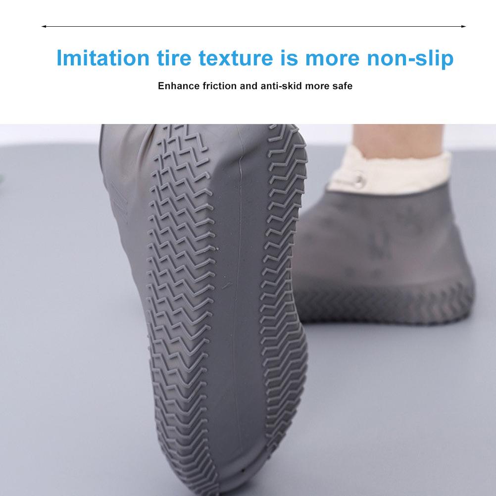 Unisex Silicone Shoe Protector Thick Non Slip Rain Boot Cover Foldable Galoshes for Rain Snow and Fishing Hiking