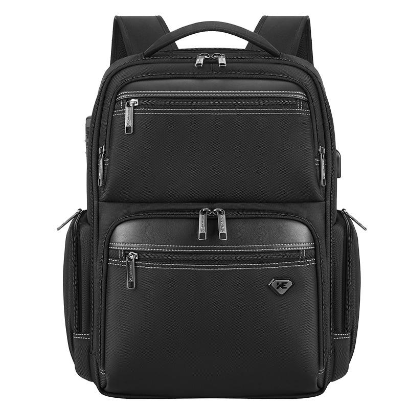 

Мужской водонепроницаемый противоугонный бизнес-рюкзак: Большая вместимость и многофункциональность для путешествий и использования с ноутбуком 18L чёрный