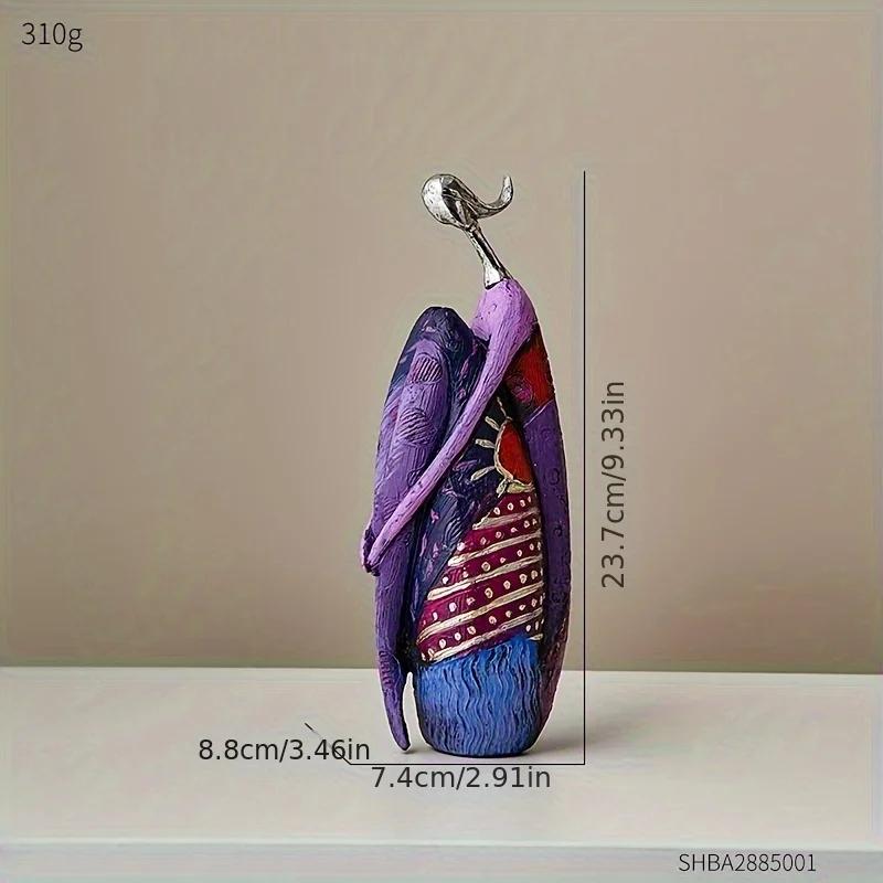 Art Female Sculpture Figurines, Abstract Woman Statue For Home Decor, Colorful Decorations For Living Room Shelf Office Cabinet