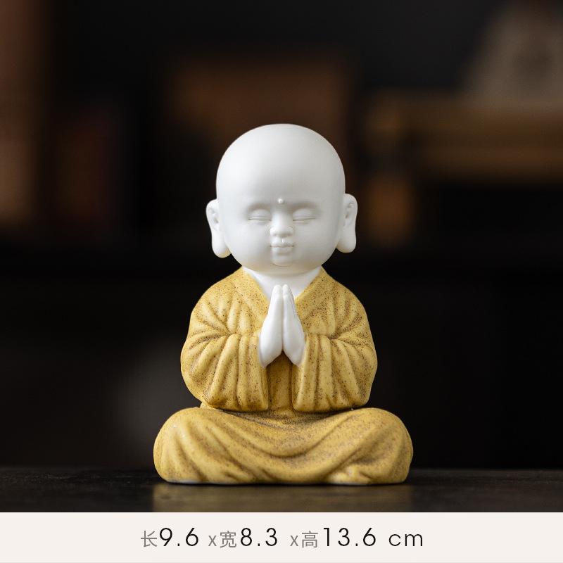 Creative Monk Tea Pet Ornaments,Ceramic Figures, Zen Tea set,Chinese Gongfu Tea Accessories,Home Decoration