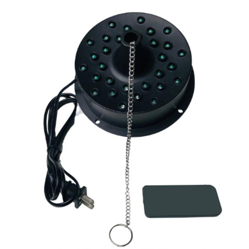 

A34R Disco Ball Motor With Light Glass Ball Remote Control Base Supports 4 - 16 Mirror Balls EU Plug чорний