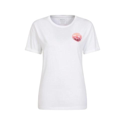 Mountain Warehouse T-shirt da donna/signora Palm Wave in cotone biologico vestibilità ampia 20 UK bianco