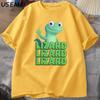 Lizard Lizard Meme TShirt for Unisex Women Funny Weirdcore Y2K Clothes Casual Loose Short Sleeve Cotton T Shirt Round Neck Tops
