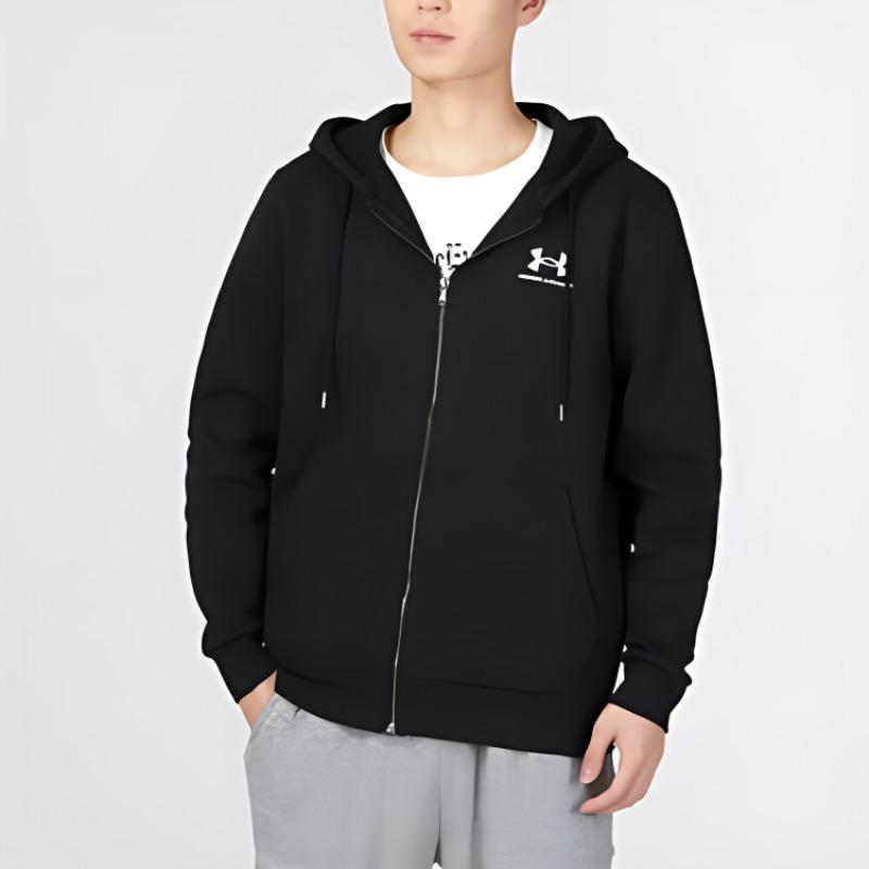 Under Armour Jednobarevná ležérní fitness bunda se stojáčkem Pánská bunda Černá 23600304-001