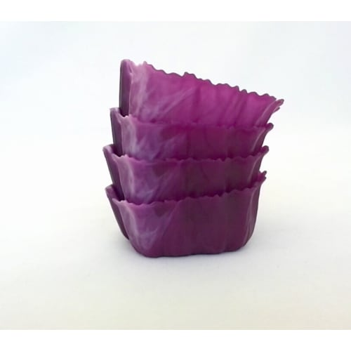 Shincatec Antibakterielle Bento-Becher, Quadratische Gemüsebecher, Rotkohl, 4er-Pack