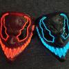 Halloween LED Gesichtsbedeckung Gruselige Leuchtende Gesichtsbedeckung Halloween Cosplay Maske für Party Karneval
