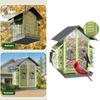 Outdoor Hanging Bird Feeder with Perch Large Capacity Feeding Station  for Garden and Yard