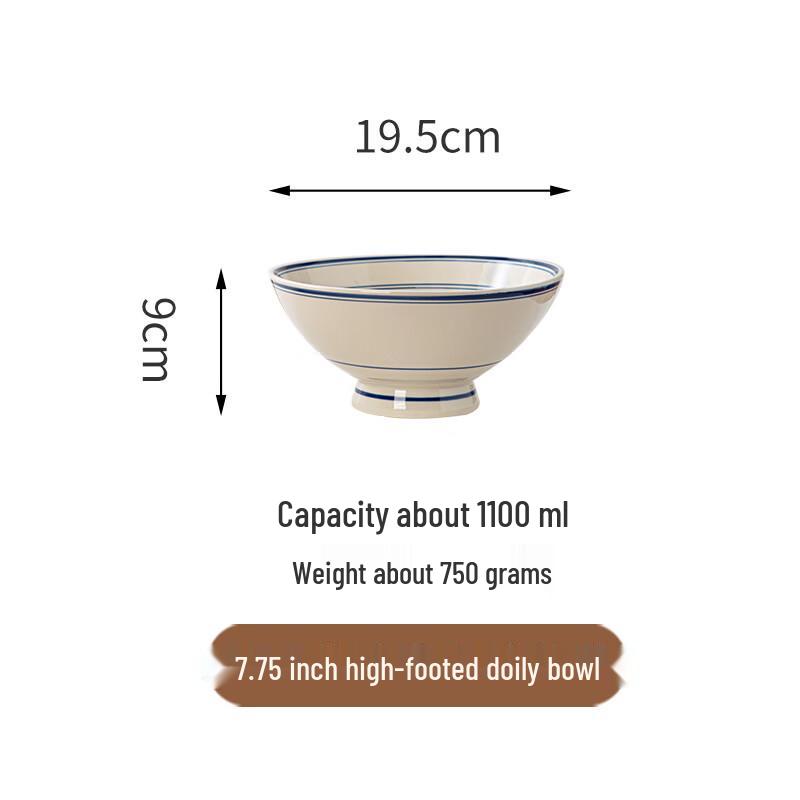 Handmade Retro Ceramic Noodle Bowl