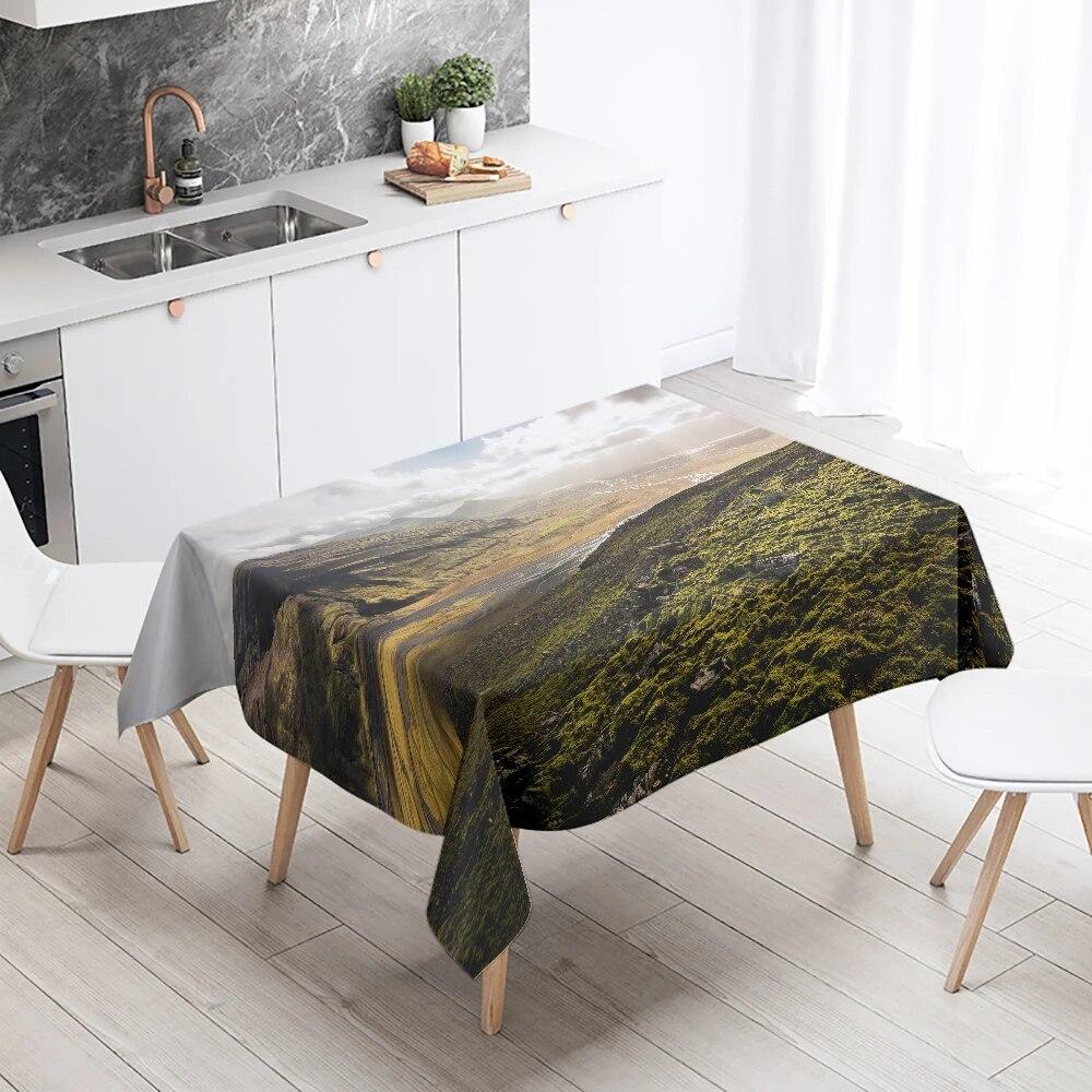 Natürliche Landschaft Tischdecke Outdoor Camping Antifouling Wasserdicht Esstisch Dekoration