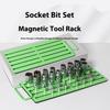 Industrial Wall Mountable Metal Socket Organizer Heavy Duty Magnetic Base Garage Tool Storage System Corrosion Resistant