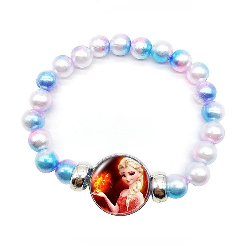 Frozen Princess Elsa Rainbow Beaded Retractable Children's Bracelet