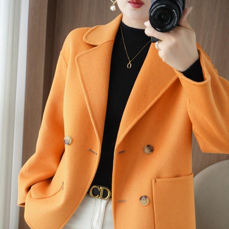 Petite Wool Double-Faced Short Coat - Loose, Chic Style