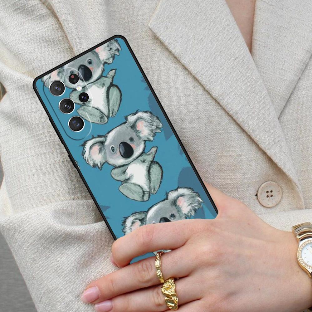 Koala and Eucalyptus Bumper Cell Phone Case for Samsung Galaxy S26 Ultra S25 S24 S23 S22 S21 S20 Note10 Cover
