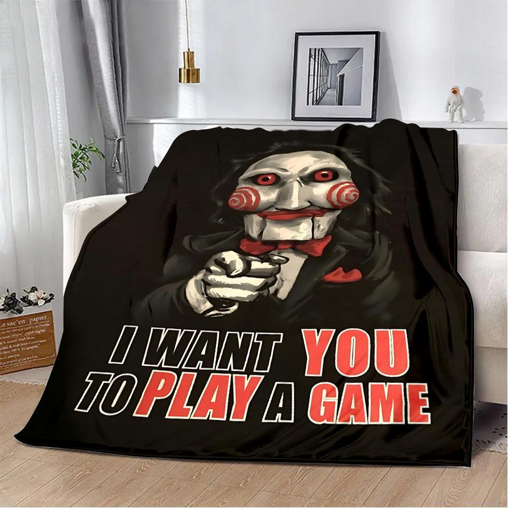 Saw X Horror Thriller Movie Printed Blanket Picnic Blankets Warm Blanket Soft and Comfortable Blanket Home Travel Birthday Gift