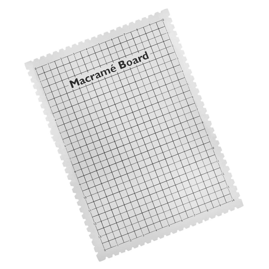 Large Macrame Board Macrame Project Board with Grids Portable Braiding Board 39x29x5cm for Weaving Enthusiasts Crafter