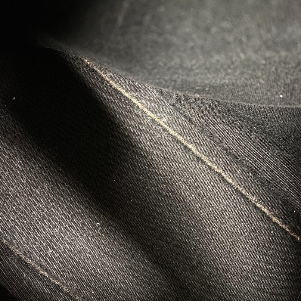 Hermes Stripe Canvas Fool Toe Tote GM Tote Bag Black Canvas Unisex Used