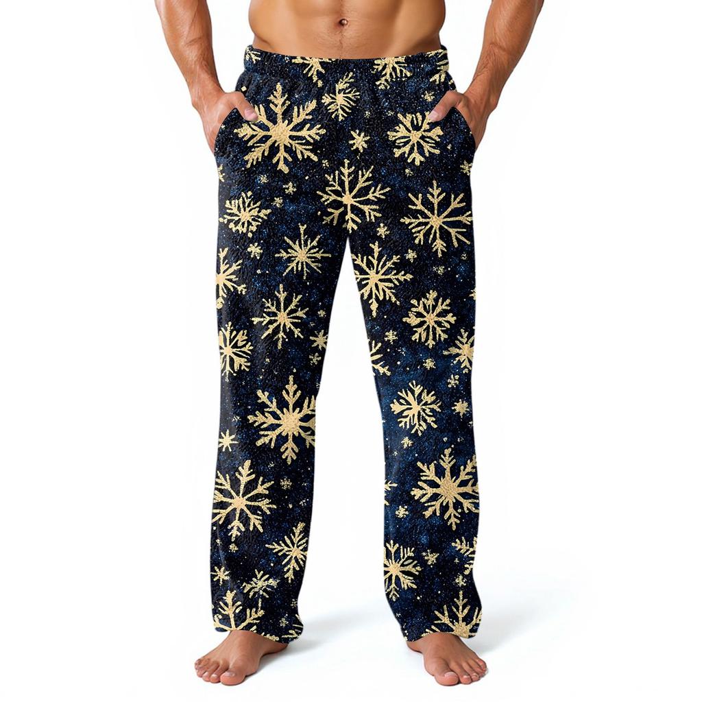 Men's Allover Printed Home Pants Sleeping Pajama Pants Long Pants Pajama Pants