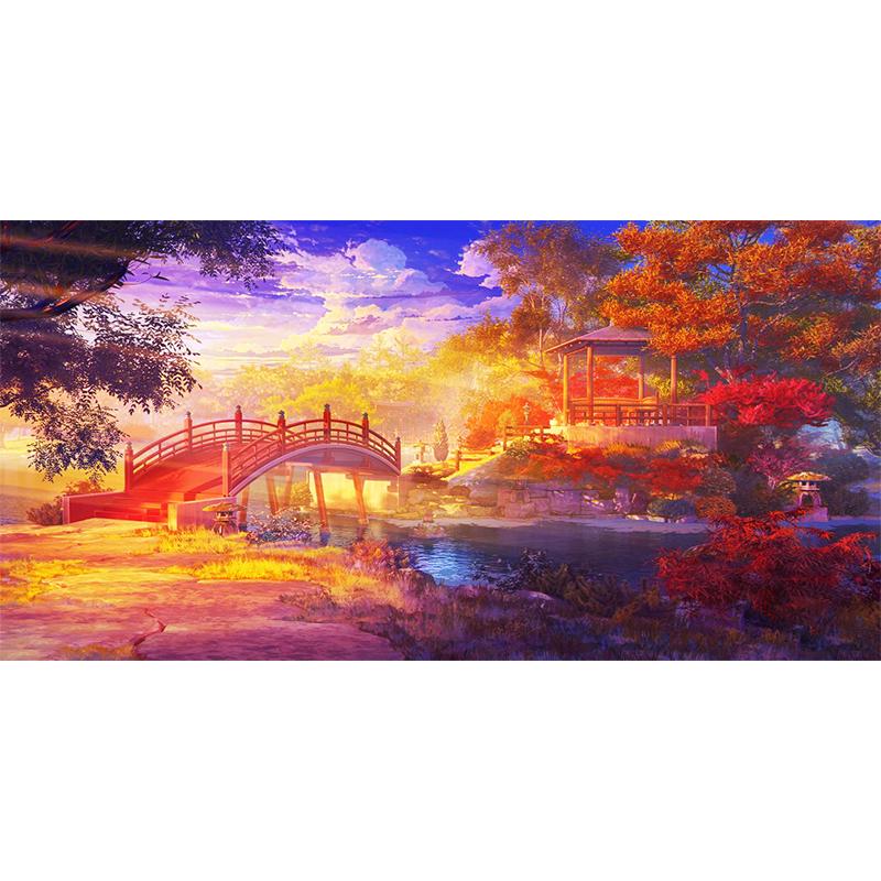

Осенний павильон пейзаж Diy 5D наборы алмазов для рисования пейзаж полная алмазная вышивка настенная живопись вышивка крестиком домашний декор 30x60CM