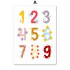 Adorable Alphabet Numbers Unicorn Horse Fruits Flowers Cartoon Wall Art Canvas Painting Prints  Baby Kids Room Decor