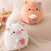 Niedliche Cartoon Kuh Katze Knödel Kissen Plüschtier für Büro Nickerchen