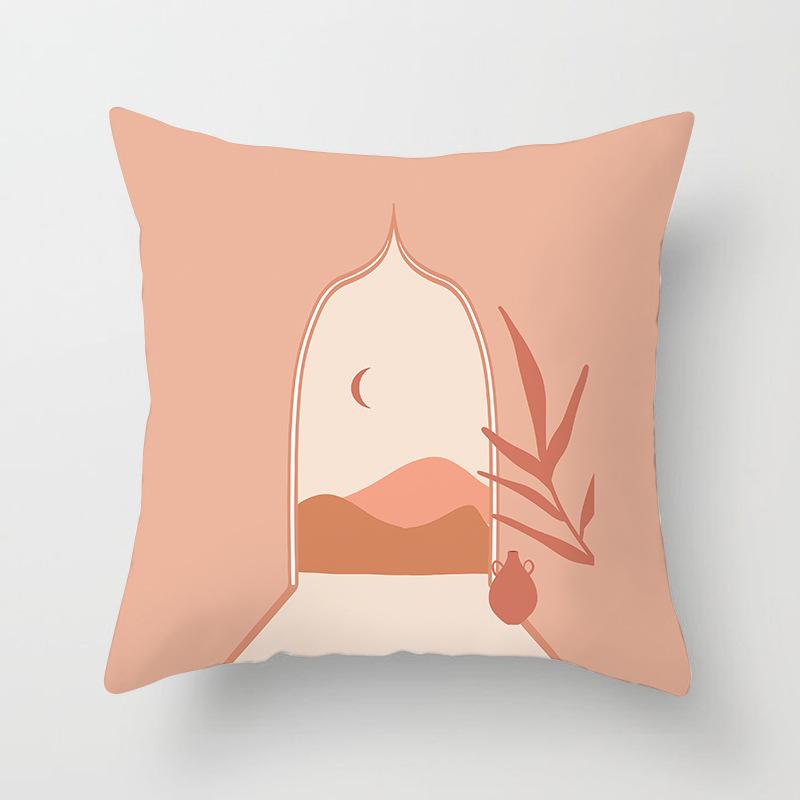 New Abstract Landscape Pillowcase Nordic Desert Plant Home Cushion Cover