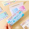 2PCS/ set of cartoon animal row station post-it notes, cute ins girl heart index stickers, learning memos N sticky notes