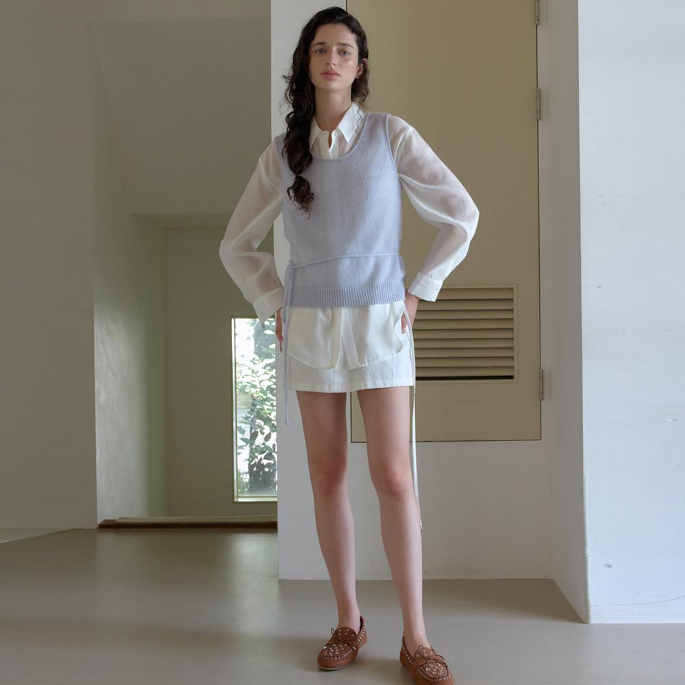 Elssibeui Cozy Mohair Knit Vest_Skyblue