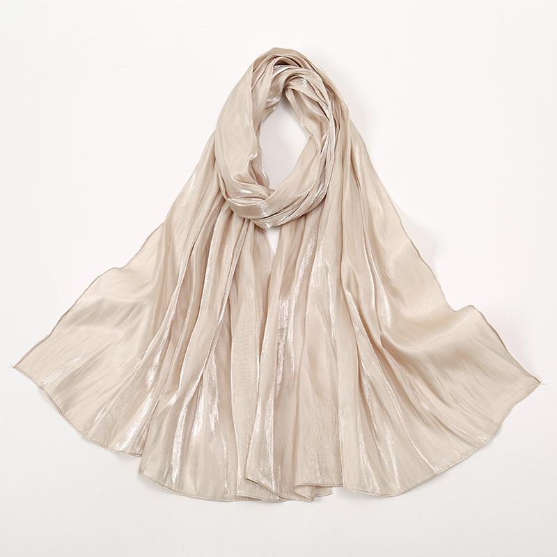 New Shimmer Silk Hijab Scarf For Women Muslim Shawl Abaya Silk Hijab Abaya Hijabs For Woman Jersey Head Wrap Scarf Islam Turban