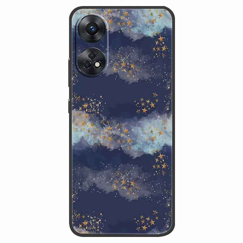 Case For Oppo Reno 8T Cover Black Silicone Soft Phone Back Cases for Oppo Reno8 T 4G Fundas Reno8T CPH2481 6.43" Lovely Fundas