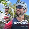 Lunettes de soleil KAPVOE pour cyclisme Lunettes de cyclisme UV400 Lunettes pour vélo VTT Lunettes pour sports d'extérieur Femmes Hommes Équipement de course pour vélo de route