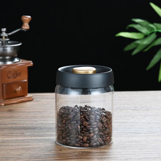 500/900/1200/1800 ML forseglet krukke Fuktsikker kaffebønner Vakuumforseglet oppbevaringskrukke i glass for kjøkken