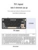 RKR75 Bluetooth Tri-Mode RGB Hot-Swappable Mechanical Keyboard for Esports