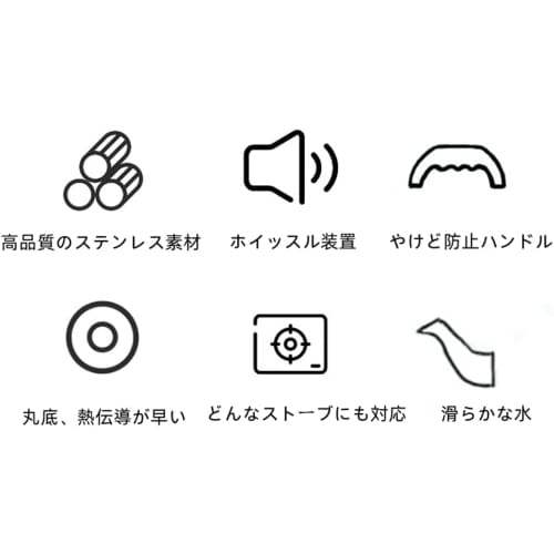 TAKEY 1L/2L Stainless Steel Tea Kettle with Whistling Function, Stylish, Large Capacity, Wide Mouth, Compatible with Gas, Induction, and Stovetop Cook